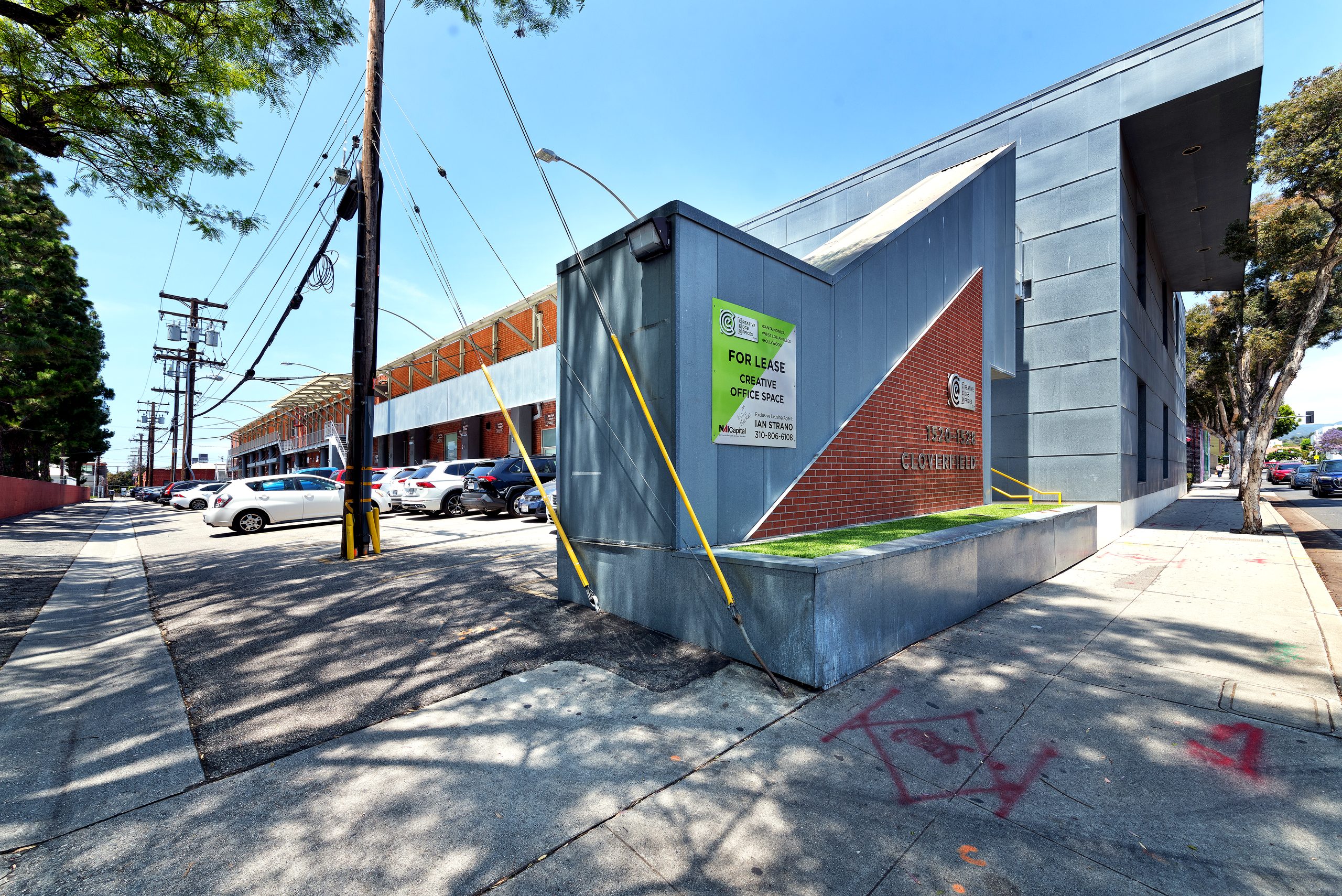 Architectural creative office on LA's Westside — stainless steel and brick